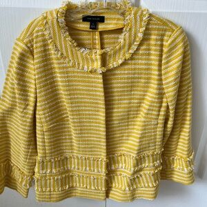Ann Taylor VINTAGE jacket. Yellow and white size 10
